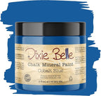 Dixie Belle Paint Company Chalk Finish Furniture Paint - Cobalt Blue (16oz) - Matte Vibrant Blue Chic Chalk Mineral DIY Furniture Paint