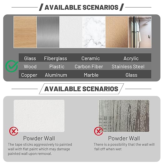 dosun Double-Sided Tape, 0.08Inch Thick Heavy Duty Enhanced Transparent Adhesion Tape. 2 Rolls Reusable Mounting Tape, Nano Tape for Poster Carpet Picture Hanging Strip Rug Wall Outdoor (20FT)