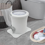 Mini Portable Washing Machine, 2 in 1 Hand Cranked Manual Clothes Non-Electric Washing Machine and Spin Dryer, 9L Capacity Washer/Dryer for Camping, Apartments, RV's, Outdoor (White Large)