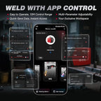 ARCCAPTAIN iControl MIG145 Pro 145A Flux Core MIG Welder 120V Welding Machine Gasless MIG Welder Flux MIG/MMA Stick/Lift TIG, 3 in 1 Welder Machine with Synergy, Portable Welder, APP Control