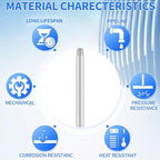 ChillWaves 304 Stainless Steel Pipe Fitting, Nipple Cast Pipe 1/2" NPT Male x 1/2" NPT Female Thread 16" Length(400MM)(1-PACK)