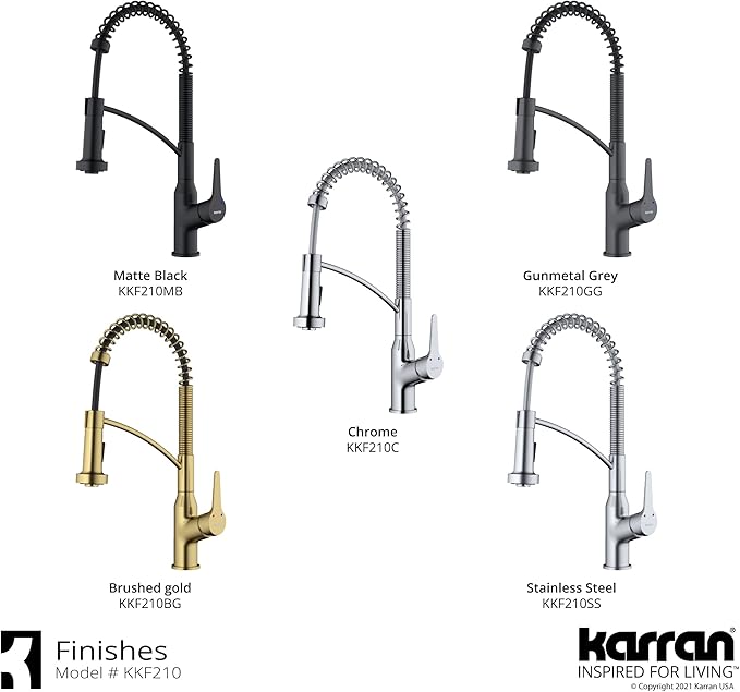 Karran Scottsdale Single-Handle Pull-Down Sprayer Kitchen Faucet in Chrome