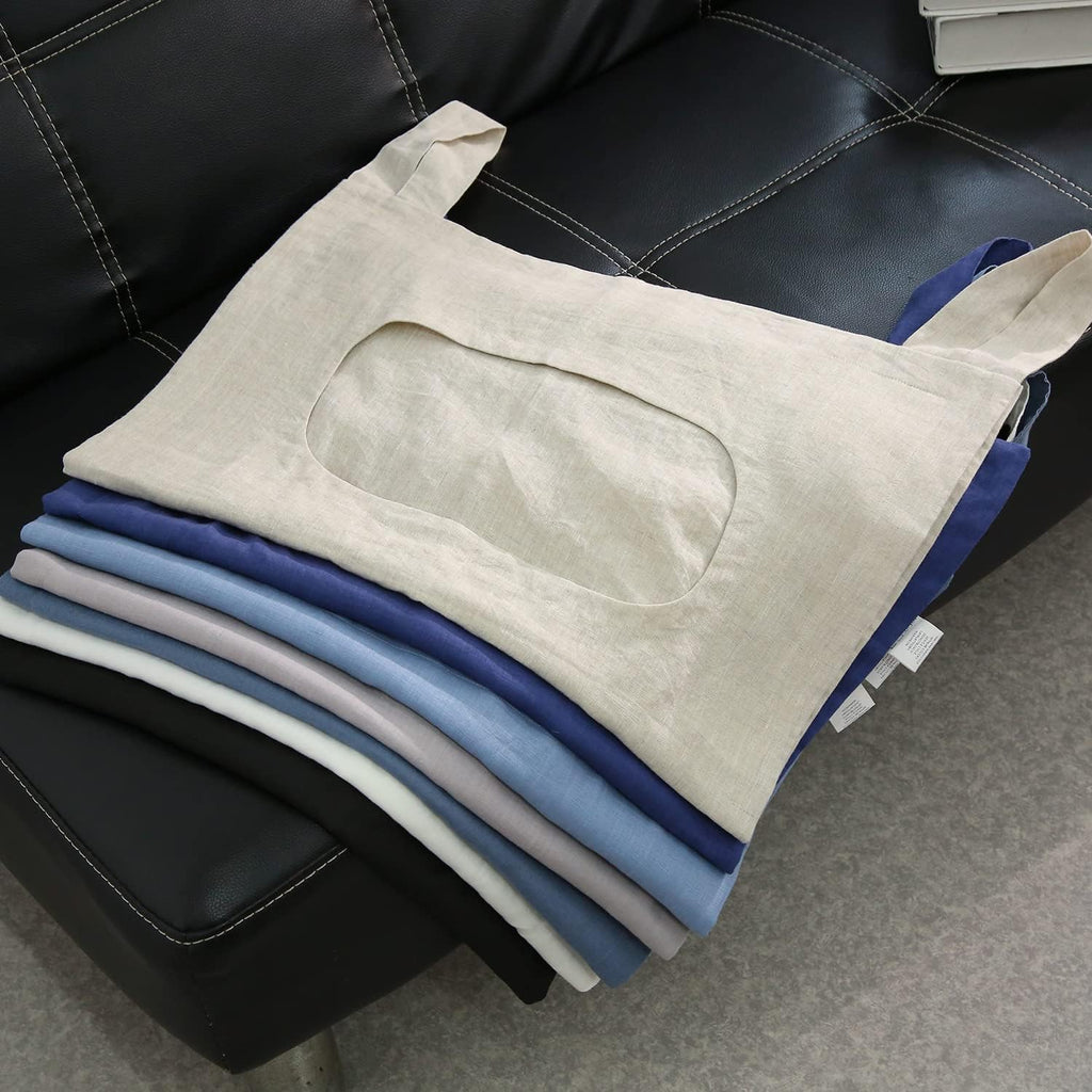 Amazhiyu 100% Linen Door Hanging Laundry Hamper Bag, 19x27 Inches Yellow