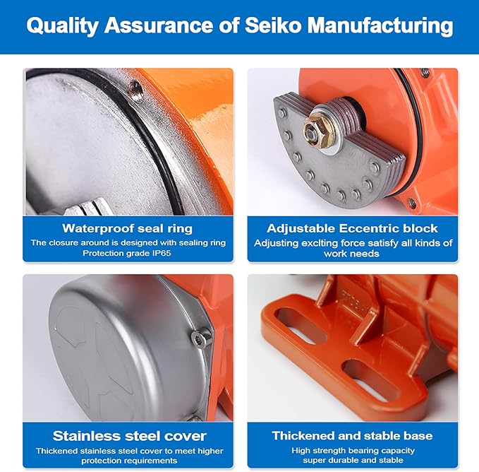 Concrete Vibrator 30W Vibration Motor Single Phase AC 110V 3600rpm Vibrating Tool For Silo Hopper Shaking Table