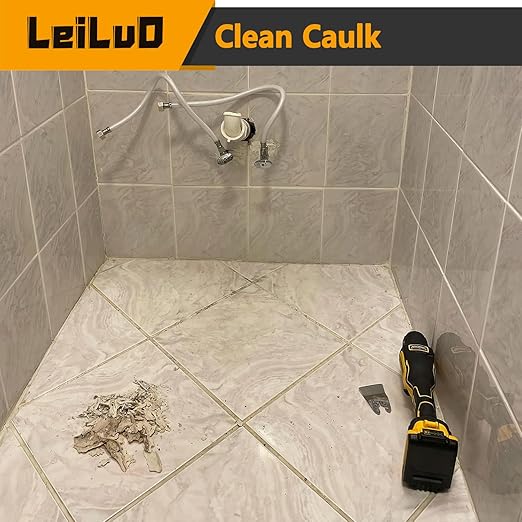 LEILUO Oscillating Tool Scraper Blade Set 10 PCS – 8 Rigid & 2 Ultra Flexible Blades for Removing Paint Caulk Adhesive Compatible with DeWalt Makita Milwaukee Dremel and More