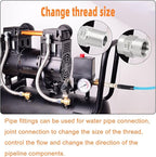 GASHER 4PCS 304 Stainless Steel Pipe Fitting, Hex Nipple Hex Coupling, 3/8" x 3/8" NPT Male Thread Pipe, 3/8Inch x 3/8Inch NPT Female Thread Pipe