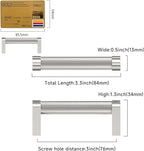 Amerdeco 10 Pack Brushed Satin Nickel Cabinet Pulls 3 Inch Hole Centers Kitchen Cabinet Handles Hardware Kitchen Handles for Cabinets Handles ZH0064