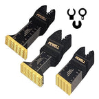 FEWELL 20PCS Titanium Oscillating Saw Blades, Universal Multitool Blades for Hard Materials, Metal, Wood, Plastic, Nails Fits Most Tools