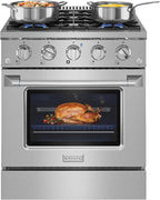 Empava Gas Range,Convection Oven 4.2 Cu. Ft with 4 Deep Recessed Burners Cooktop, Heavy Duty Continuous Grates in Stainless Steel for Kitchen, Restaurant.Freestanding & Slide-In,30 Inch