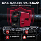 ARCCAPTAIN 220Amp 10PCS Rods Stick Welder, [Large LED Display] ARC/Lift TIG Welding Machine with Synergic Control, IGBT Inverter 110V/220V MMA Welder Machine with Hot Start, Arc force, and Anti-Stick