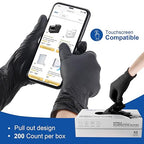 JMU Black Nitrile Gloves XL, 2000 Count, 3.5Mil Disposable Nitrile Exam Gloves Latex Free Powder Free