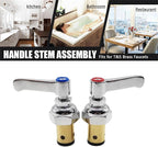 Handle Stem Assembly Hot & Cold Compatible with T&S Brass Faucets Replace 002714-40 002713-40 Spindle Assembly for Eterna Valve Replacement