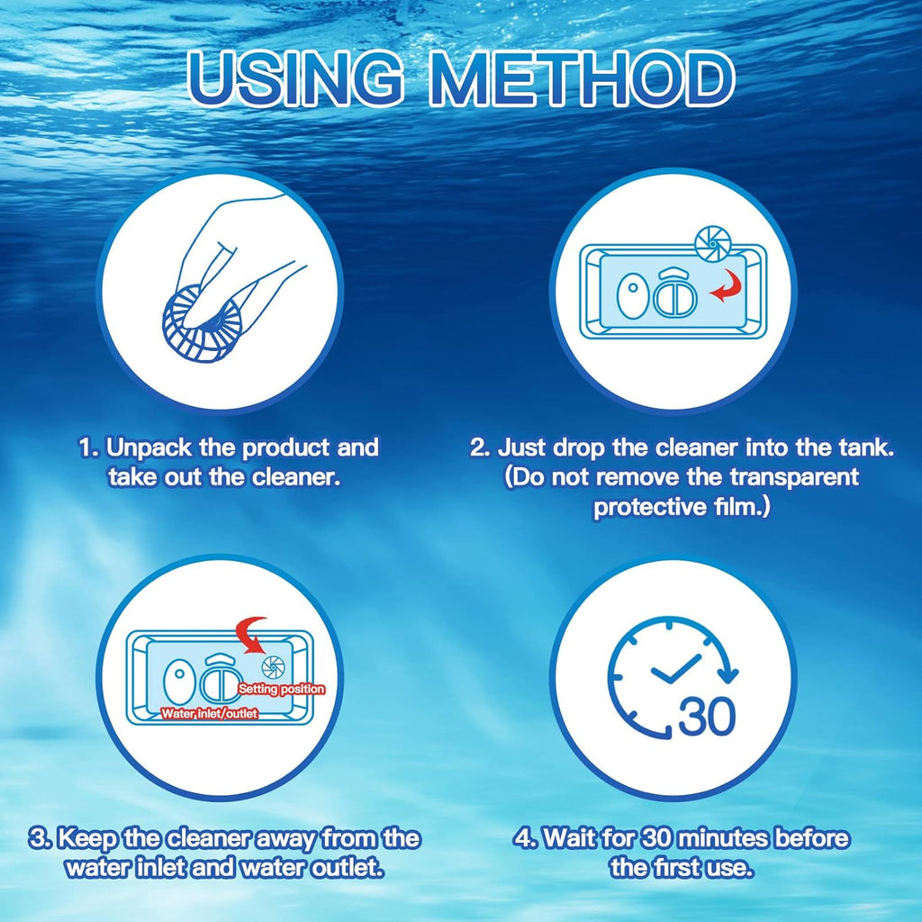 Vacplus Automatic Toilet Bowl Cleaner Tablets, Bathroom Toilet Tank Cleaner (30 PACK), VA-T165