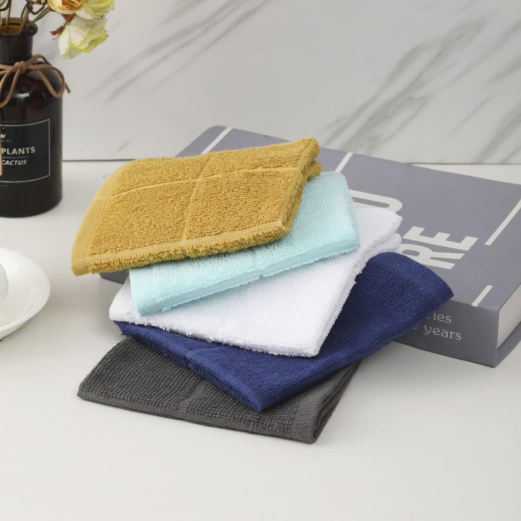 Glynniss Dishcloths Kitchen Highly Absorbent Dish Rags 100% Cotton Dish Cloths for Washing Dishes (Honey Gold)