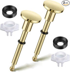 Enhon 2 Set Tub Spout Diverter Repair Kit, Includes 2 x Diverter Valve Stems, 2 x Cup Seals and Gates, Bathroom Shower Bathtub Leaky Faucet Repair Replacement Parts (Polished Brass,Classic)