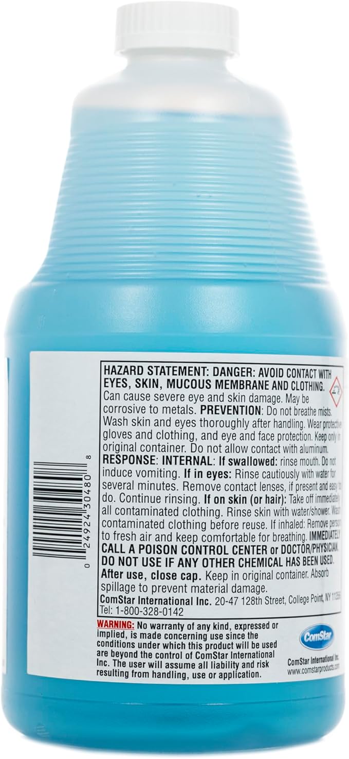 ComStar Blow Out, Non-Acid Liquid Drain Cleaner, Industrial Strength Formula for Fast Unclogging, Dissolves Hair Grease Soap & Organic Build-Up, Safe for Pipes, Septic, Porcelain, 1/2 Gallon (30-480)