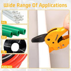 DOMINOX 1 1/4'' Ratchet Type Pipe Cutter, Suitable for professional plumbers and DIY Home worker, Suitable for cutting Pex, PVC and PPR plastic hoses and Plumbing Pipe.
