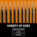 10ft 18/4 18 AWG Portable Power Cable (4 Conductor) - SJOOW 300V 18 Gauge Electric Wire for Motor Leads, Portable Lights, Battery Chargers and Machinery - 4 Conductor - 10 Feet Electrical Cord