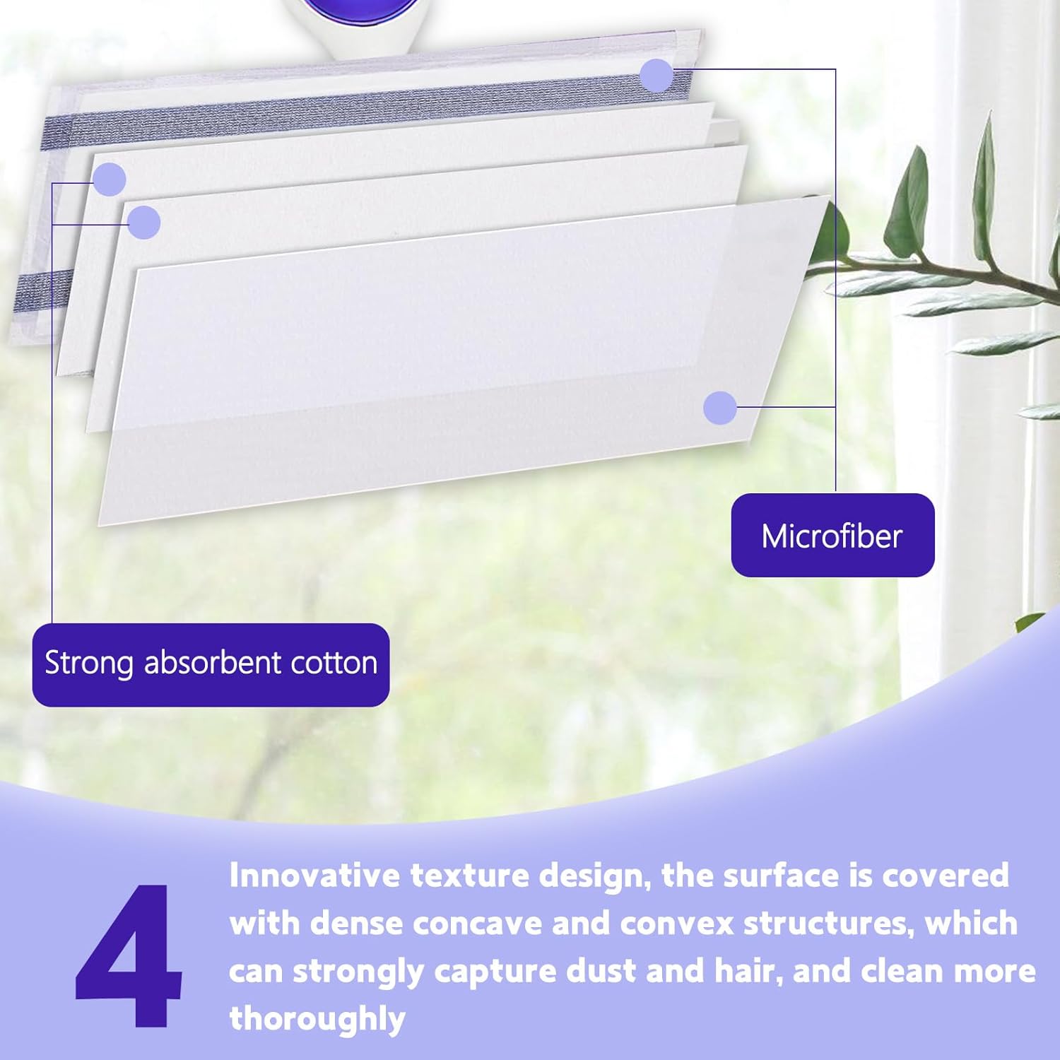 12 Count Disposable Mop Pad Replacement for Swiffer WetJet Spray Mop, Extra Strong Dirt Locking and Water Absorbent, Powerful Stain Removal Effortlessly Cleans Hardwood, Tile and Laminate Floors