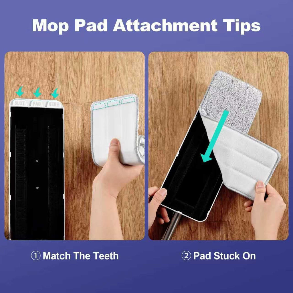 Mop and Bucket Set, Flat Mops for Floor Cleaning, Wall Mop with 60" Extensible Handle, Hardwood Floor Mop with 6 Microfiber Pads