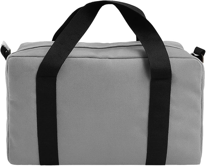 Small Tool Bag,Close Top Wide Mouth Tool Organizer Bag,Large Capacity Tool Bags for Men,Canvas Tool Storage Bag for Storage Handbag for Screwdrivers,Wrench,Pliers Hand Tools (Gray, 18 Inch)