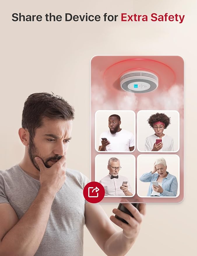 X-Sense Combination Smoke and Carbon Monoxide Detector with Voice Location, Interconnected Smoke Detector Carbon Monoxide Detector Combo with Base Station (Not Included), Model XP0A-MR, 1-Pack