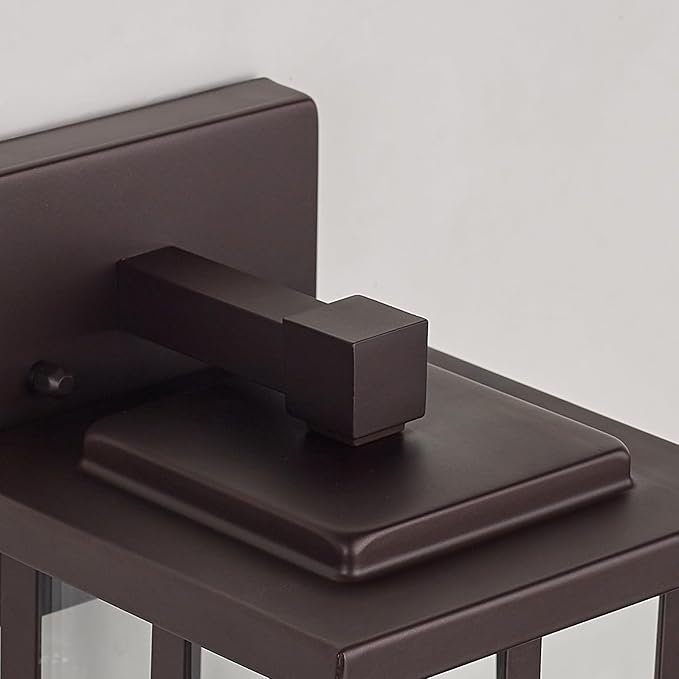 MICSIU Oil Rubbed Bronze Exterior Lights Wall Mount, Waterproof Clear Glass Outdoor Wall Lantern, 11 Inch Outdoor Wall Lights for House, Garage, Porch, Balcony