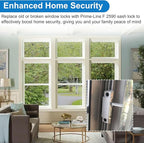 Window Sash Lock for Prime-Line F 2590, Sash Locks for Additional Home Security - 2 Pca