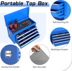 8-Drawer Rolling Tool Chest Tool Box,Removable Tool Storage Cabinet with 4 Wheels and Drawers,2 in 1 Portable Toolbox Organizer, Tool Chest with Lockable Drawer Gifts for Men, Blue