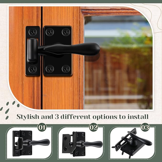 Hicarer Casement Window Lock 1-7/8 Inch Zinc Alloy Window Sash Lock Latch Replacement for Home Casement Windows