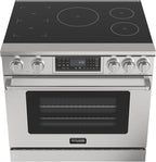 KoolMore 36 in. Professional Induction Oven Range with 11 Kw, Polished Glass Ceramic Cooktop, 7.8 Kw True Convection Oven, 6 Cu. Ft. Capacity, 240 Volts, CSA Certified in Stainless-Steel