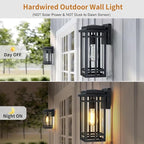 2 Packs 12'' Outdoor Wall Light Fixtures, Black Porch Lights Outdoor Lighting for House, Exterior Lighting Fixtures Wall Lanterns, Waterproof Modern Outside Sconce Lights for Garage Patio (No Sensor)