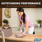 Microfiber Cleaning Cloth Waffle Weave for Dusting Absorbent Towel Quick Drying Dust Rags Household Kitchen, Lint Free Streak Free, 6 Pack,12 x 12 Inches, Khaki