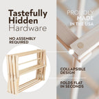 Pennsylvania Woodworks Clothes Drying Rack: Solid Maple Hard Wood Laundry Rack for Baby Clothes, Hand Towels, Delicates & More, Durable Small Folding Drying Rack, Made in USA, No Assembly Needed