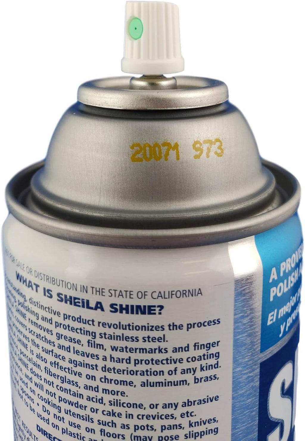 Sheila Shine Low Voc Stainless Steel Polish & Cleaner | Protects Appliances from Fingerprints and Grease Marks | Residue & Streak Free | NSF Certified | 10 oz Aerosol Can