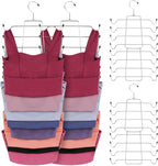 ZEDODIER 6 Pack Tank Top Hanger, Space Saving Bra Hangers, Non-Slip Hanging Sport Bras Holder, Closet Organizers and Storage for Camisoles Tank Tops Bras Ties Swimsuits Strappy Dress, Silver