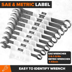 40PCS Modular Wrench Organizer Wrench Holder - Wrench Tool Organizers for Tool Drawer Storage, Wrench Storage Set with Metric & SAE Label, Wrench Rack Tool Gift for Professional Mechanics,Transparent