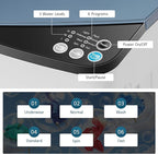 Portable Washing Machine, ARLIME Compact Mini Full-Automatic Laundry 2-In -1 Washer & Spin Dryer 7.7lbs Capacity W/Drainage Pump & Long Hose For Condo, Apartments, Dorms, RV’s Camping Living (Navy)