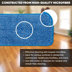 Microfiber Wholesale 36 inch Microfiber Mop Pads - Machine Washable, Reusable, Refills & Replacement Wet Mop Heads Compatible with Any Microfiber Flat Mop System (18 Pack)