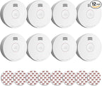 Jemay Smoke Detector Fire Alarms 10 Year Battery Operated with Photoelectric Sensor & Silence Button,3V Battery Smoke Alarm Fire Detectors Easy to Install, UL217-9th Listed, 8 Packs