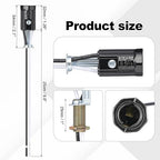 PATIKIL Candelabra Base Lamp Holder Light Socket, 10pcs UL Listed Keyless E12 Bulb Socket with 9.8" Wire Leads for E12 Incandescent LED Light Bulbs, 2.1" Tall