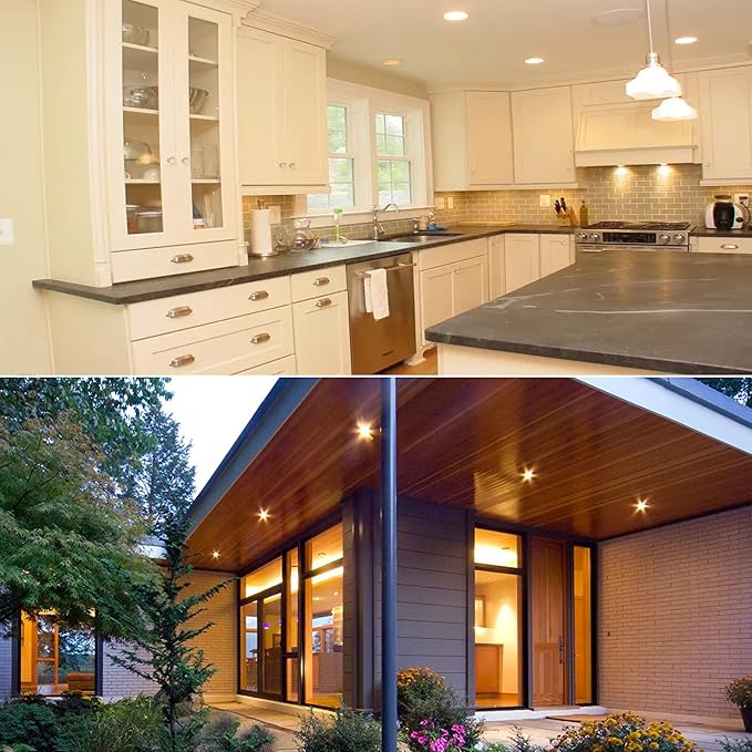 Par20 Bulbs, 6 Pcs 120V 50W Par20 Light Bulbs, E26 Medium Base Long Lasting Life High Output Reflector Flood Lights Replacement Range Hood Light - Warm Light