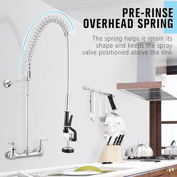 Stainless Steel Pre-Rinse Overhead Spring, Spring for Pre-Rinse Comercial Sink Faucets