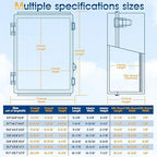 Waterproof Outdoor Project ABS Plastic Junction Box IP67 Weatherproof Dustproof Enclosure with Hinged Cover, Mounting Plate,Wall Brackets for Power Project (Clear,10.2"x4.3"x3.0")