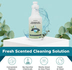 Steam & Go - Demineralized Water for Steam Cleaner, PVC-Free Floor Cleaner Liquid Compatible With Any Steam Mop, Ready-to-Use Multisurface Cleaner, Scented Mop Solution, Eucalyptus Mint, 32 oz