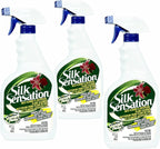 Sparkle Plenty Silk Sensation Artificial Flower & Plant Leaf Cleaner - Fake Flower Dusting Spray - Silk Plant Cleaner Spray No Wipe - Drip Dry Cleaning Supplies for Artificial Tree (32 oz, 3 Pack)