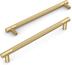 Amerdeco 10 Pack Champagne Bronze Cabinet Pulls 7.5 Inch(192mm) Hole Center Drawer Pulls Cabinet Hardware Kitchen Cabinet Handles for Bathroom ZH0031