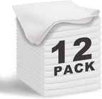 White Microfiber Cleaning Cloth 13"x13", Ultra Soft Absorbent Microfiber Cleaning Rags for Housekeeping Cleaning Supplies, Lint Free Reusable Cleaning Cloths for House Washable, Pack of 12