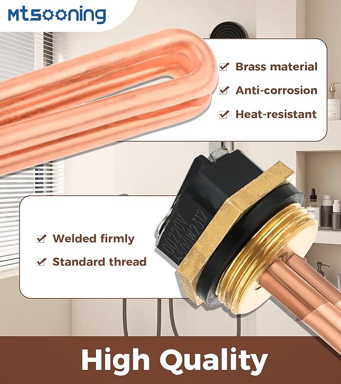 Mtsooning HE 55220 Water Heater Element Replacement for Eco Smart ECO POU 6,ECO 8, ECO 11,Rheem,Eemax,Richmond Electric Tankless Water Heater, 5.5KW 220V/ 6KW 240V 2PCS
