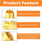 GASHER 2PCS Brass Pipe Fitting Male Branch Tee Y Adapter 3/8" NPT Female x 3/8" NPT Female x 3/8" NPT Male